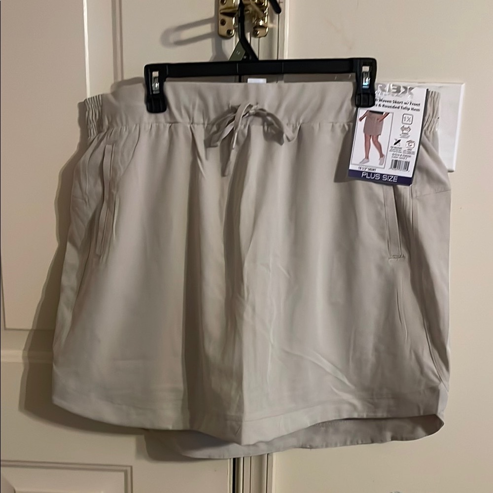 Beige Plus Size Skort